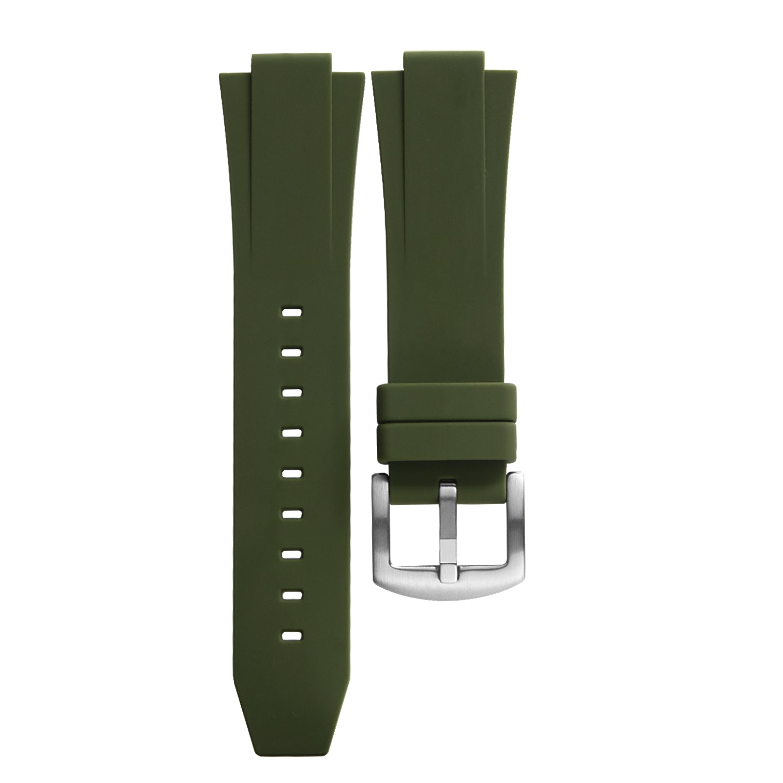 Silicone Strap - Green Silver